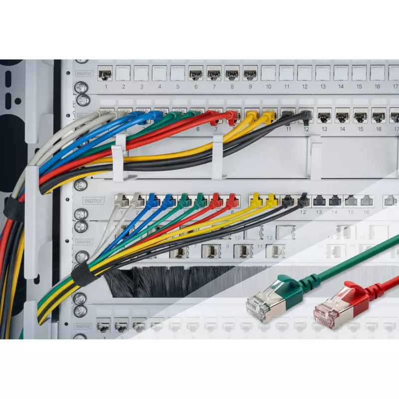 Digitus CAT 6A F-FTP λεπτό καλώδιο patch 10 m γκρι
