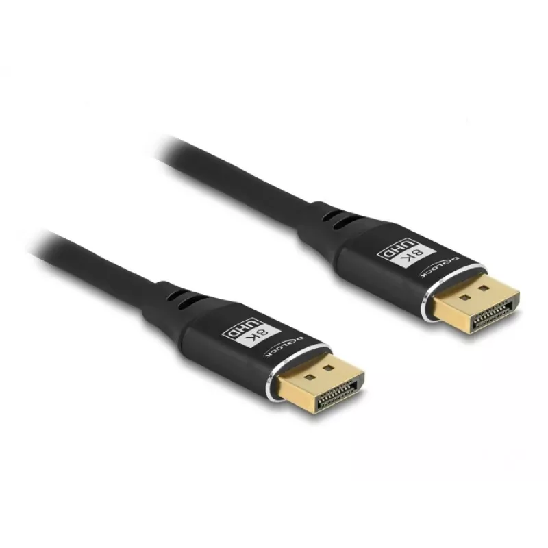 DeLOCK καλώδιο DisplayPort 8K 60 Hz 3 m μαύρο μέταλλο