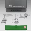 Ρυθμιστής φόρτισης ηλιακών MPPT QOLTEC 10A για συστήματα 12V/24V με οθόνη LCD