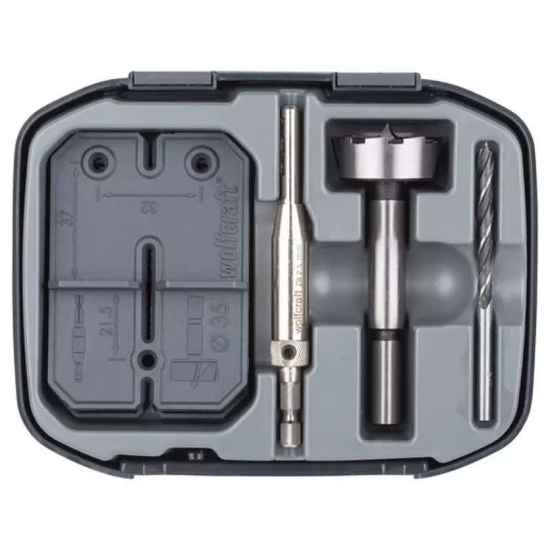 Wolfcraft Σετ τρυπανιών για τρύπες μεντεσέδων 35 mm, 5 τεμ. (4656000)