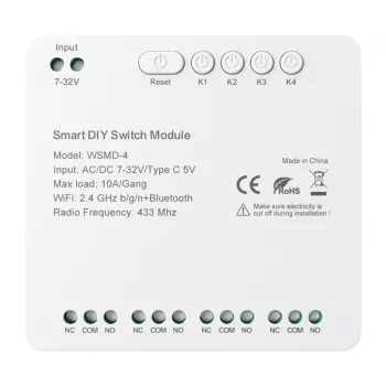 Έξυπνο module διακόπτη Avatto DIY WSMD-4 32V — module ελέγχου 4 καναλιών 32V για έργα DIY