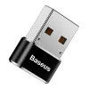 Baseus βύσμα USB σε υποδοχή Type-C αντάπτορας μετατροπέας μαύρο
