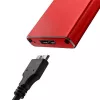Θήκη SSD QOLTEC 51831 USB 3.0 για δίσκους M.2 SATA έως 2 TB, κόκκινη, υποστηρίζει μήκος 30 mm, έως 4 δίσκους