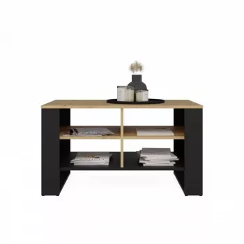 Τραπέζι σαλονιού top e shop Topeshop STOLIK KAWOWY ŁAWA MODERN 4P Δρυς Artisan Czern