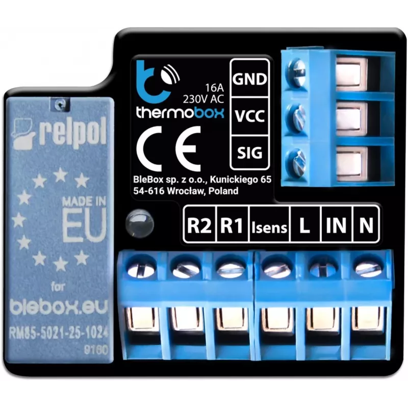 Μονάδα θέρμανσης bleBox Thermobox Smart Control Wi‑Fi, μοντέλο thermobox