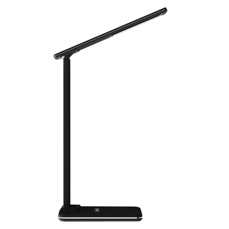 Media-Tech MT222K Leditou φωτιστικό γραφείου LED, 4 W, ασύρματος φορτιστής Qi, ρολόι, μαύρο