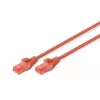 Καλώδιο patch Digitus CAT 6 U/UTP LSZH 1m Κόκκινο