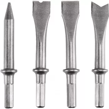 Einhell 4132769 σετ καλεμιών (4 τεμ.), εξάγωνο στέλεχος 10 mm, μυτερά και πλακέ καλέμια