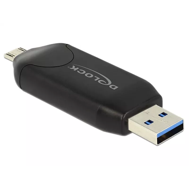 Αναγνώστης καρτών DeLOCK 91734 USB/Micro-USB μαύρο