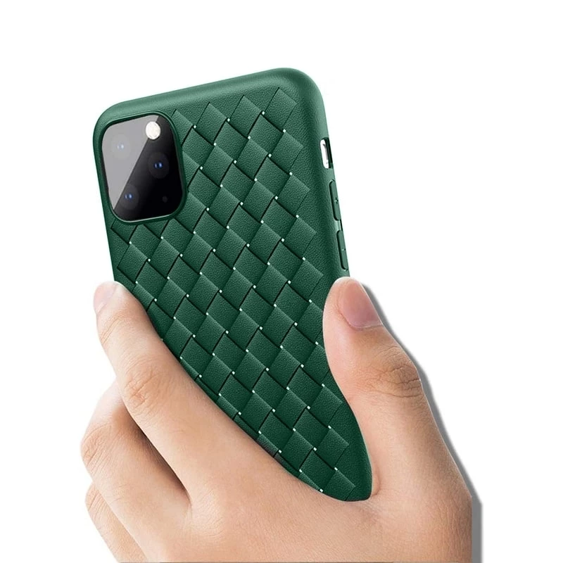 Προστατευτική θήκη Devia για iPhone 11 Pro Max με υφασμάτινο σχέδιο, πράσινο