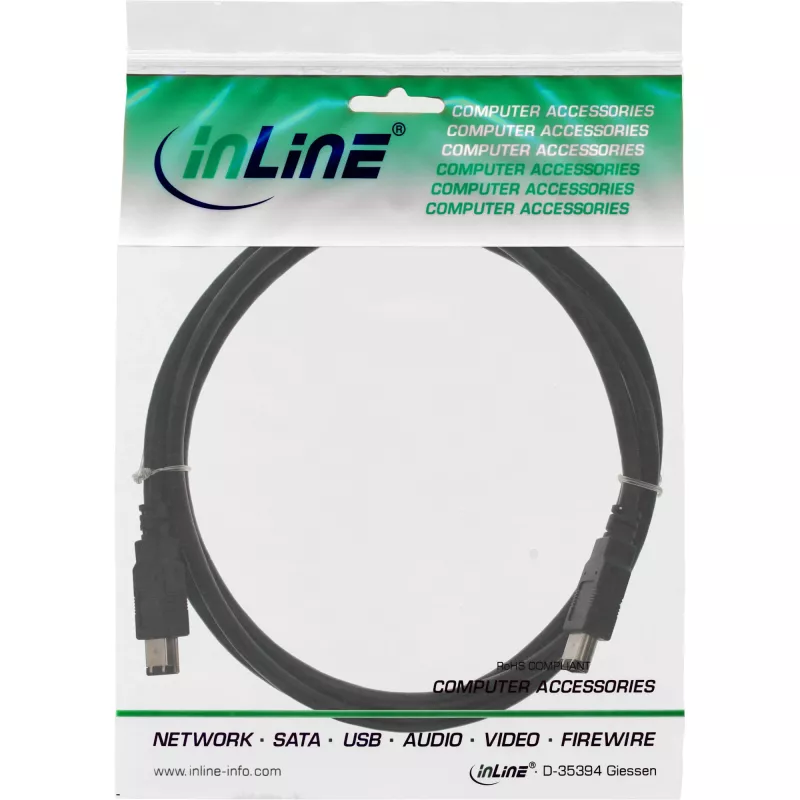 InLine καλώδιο FireWire 400 1394 6 Pin βύσμα / βύσμα 1m