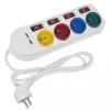 Πολύπριζο MACLEAN MCE229W — 4 πρίζες, 2× USB, καλώδιο 1,5 m, Τύπος F, 10 A, λευκό