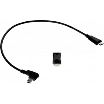 Καλώδιο δεδομένων USB No name microUSB σε microUSB και Lightning, μαύρο, μοντέλο 0-07-0258-0.08_LF