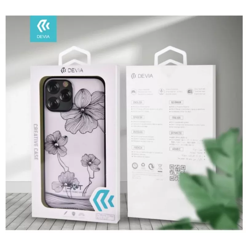 Προστατευτική θήκη Devia Crystal Flora για iPhone 12 mini, μπλε