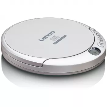 Lenco CD-201SI Φορητό CD player με λειτουργία audiobook και φόρτισης, ασημί