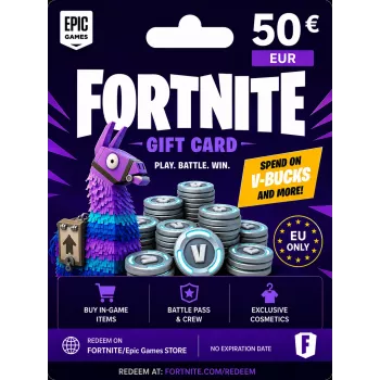 Fortnite δωροκάρτα 50 EUR - Epic Games ψηφιακός κωδικός
