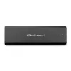 Θήκη SSD QOLTEC 50312 μαύρη για δίσκο M.2 SATA / NVMe, USB Type-C