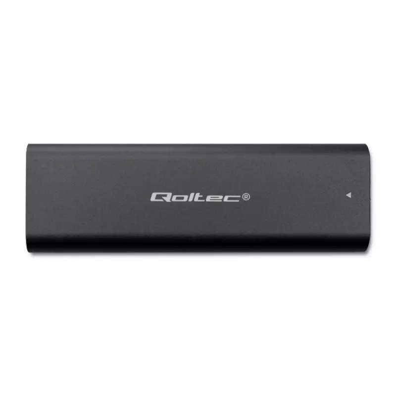 Θήκη SSD QOLTEC 50312 μαύρη για δίσκο M.2 SATA / NVMe, USB Type-C