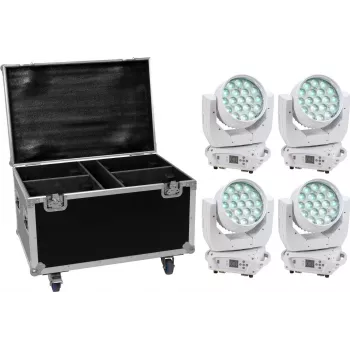 LED σετ φωτισμού EUROLITE TMH-X4 White – 4 προβολείς με θήκη μεταφοράς και ροδάκια
