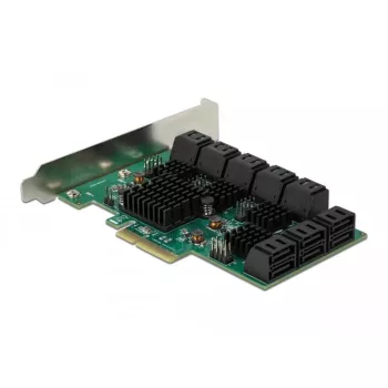 DeLOCK Κάρτα 16 Port SATA PCI Express x4 6 Gbit/s Πράσινο Γκρι