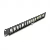 DeLOCK 19 ιντσών Keystone Patch Panel 16 Port 1U μαύρο