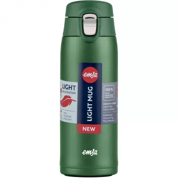 Ποτήρι ταξιδιού EMSA N2151900, σκούρο πράσινο, 0,4 L, καπάκι με κλιπ