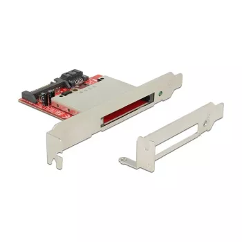 Αναγνώστης καρτών DeLOCK 91495 SATA Εσωτερικός Μαύρο Κόκκινο Ασημί