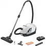 Ηλεκτρική σκούπα δαπέδου Karcher DS 6 — Ξηρός καθαρισμός, 650 W, 2 l χωρητικότητα σκόνης, HEPA 13, 10,2 m ακτίνα δράσης, τηλεσκοπικός σωλήνας