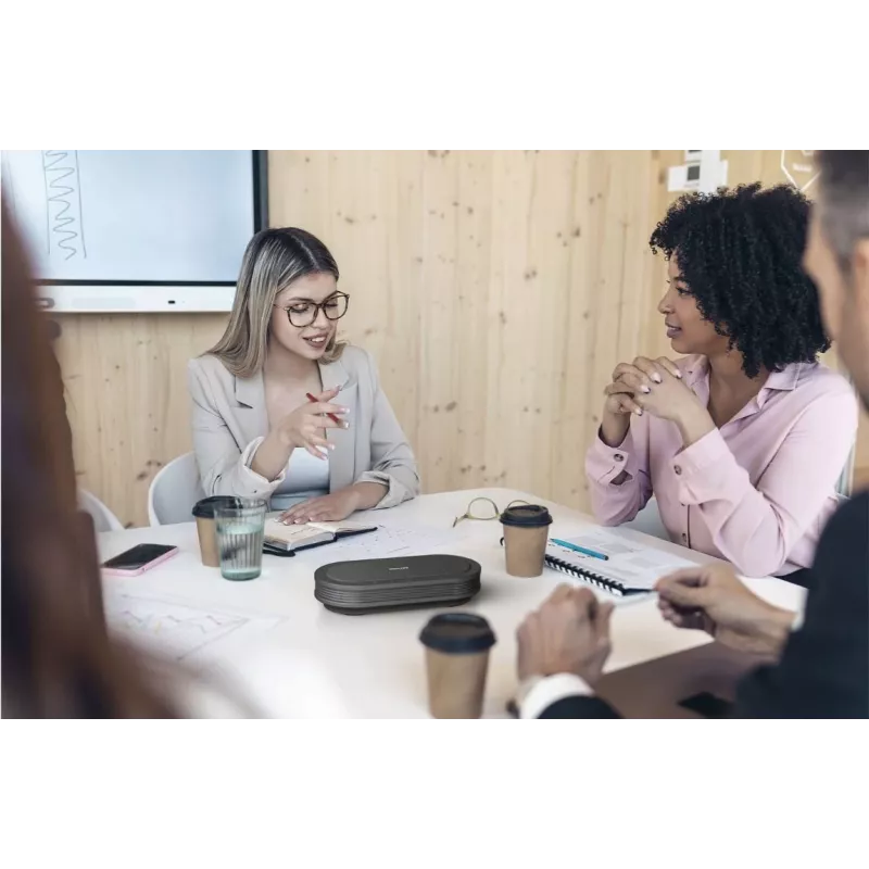 Philips PSE0501 Smart Meeting ασύρματο μικρόφωνο συνεδριάσεων με βοηθό συσκέψεων Sembly, USB-C, μαύρο/γκρι