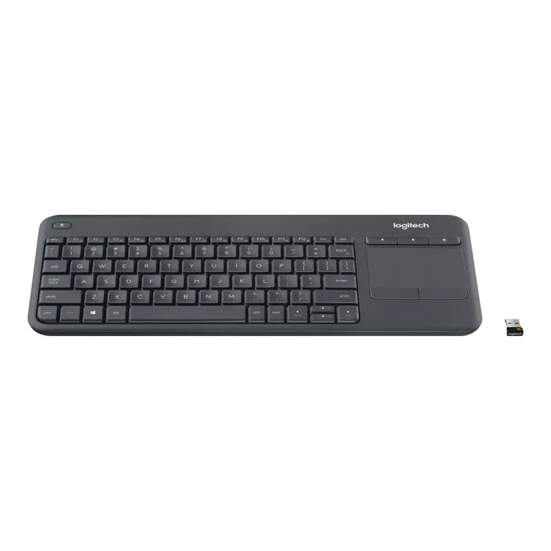Logitech Wireless Touch Keyboard K400 Plus - πληκτρολόγιο - ασύρματο - 2,4 GHz - Τσεχικό - μαύρο