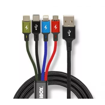 Καλώδιο φόρτισης 4 σε 1 Universal I-BOX USB IKUM4W1