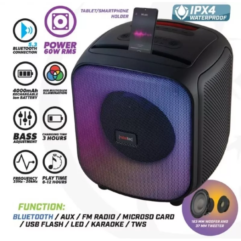 Ηχείο Bluetooth FM/USB PowerCUBE 500