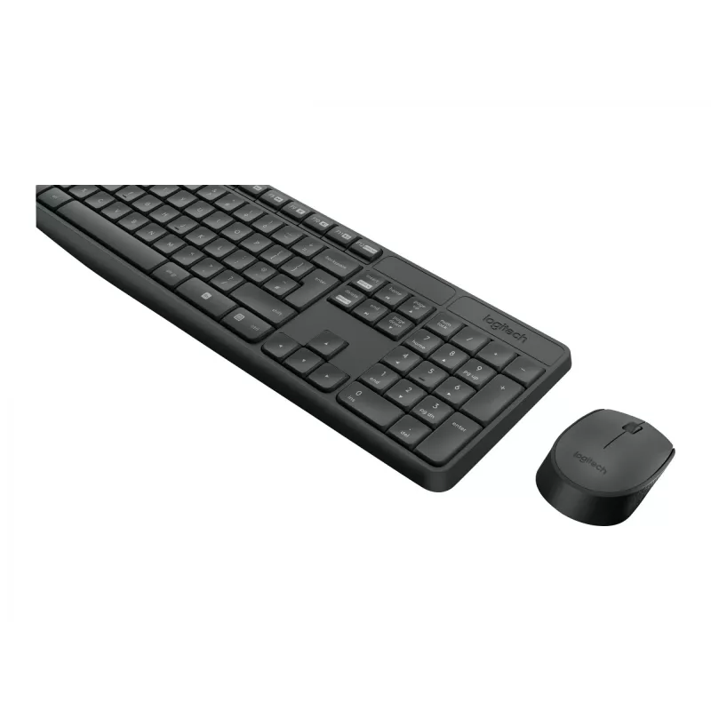 Logitech πληκτρολόγιο MK235 Wireless KBD+ποντίκι γκρι CZ