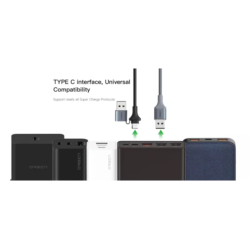 Καλώδιο USB Type-C 2-in-1 Orsen S8, 5A, 1,5 m (γρήγορη φόρτιση/δεδομένα)