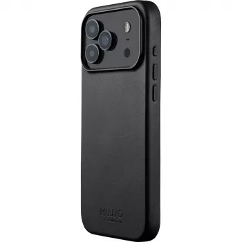 Mujjo Full Leather Case θήκη για iPhone 17 Pro Max μαύρο