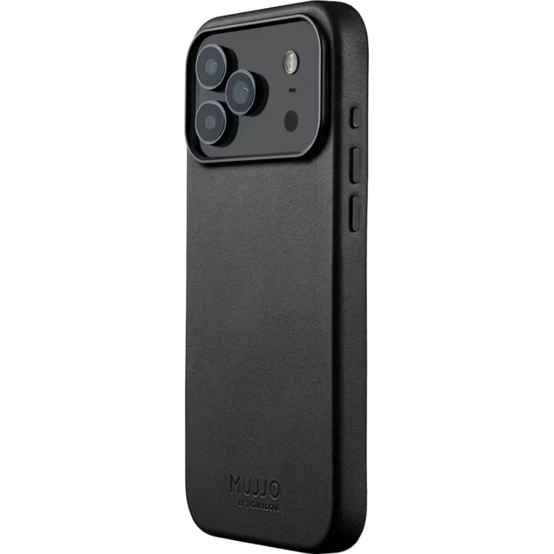 Mujjo Full Leather Case θήκη για iPhone 17 Pro Max μαύρο