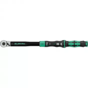 Wera Click-Torque Lock C3 05075692001 δυναμόκλειδο με αναστρέψιμη καστάνια, 1/2 ίντσας, 40–200 Nm, μαύρο/πράσινο