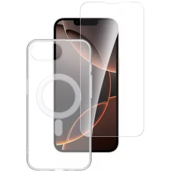4smarts Premium - σετ προστασίας 360° - κάλυμμα πλάτης για κινητό τηλέφωνο - συμβατό με MagSafe - θερμοπλαστικό πολυουρεθάνιο (TPU)