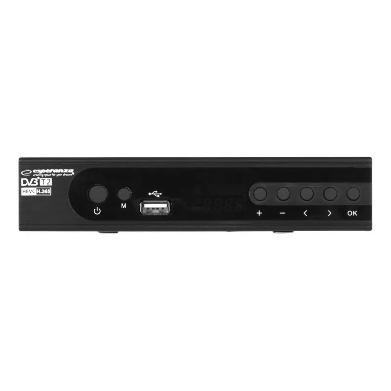 Esperanza EV106P αποκωδικοποιητής DVB-T2 H.265/HEVC, HDMI, SCART, USB, PVR, μαύρος