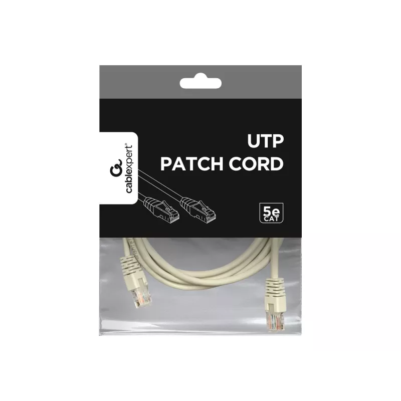 Gembird - Καλώδιο Patch - RJ-45 (M) σε RJ-45 (M) - 2 m - UTP - CAT 5e - χυτό - γκρι