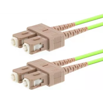 Καλώδιο Patch οπτικών ινών LOGON AL5SCSC10I/5I — OM5, SC–SC, 10 m, 50 µm, Full Duplex, ανοιχτό πράσινο
