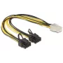 DeLOCK 83433 εσωτερικό καλώδιο τροφοδοσίας 0,3 m PCI-E 6+2 Pin 6-Pin