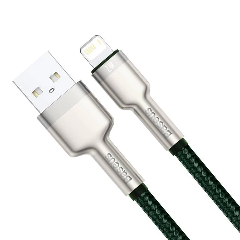 Καλώδιο USB-A σε Lightning Baseus 1 m, πράσινο