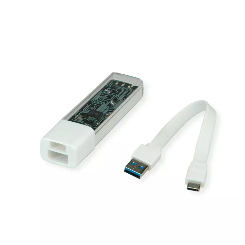 ROLINE φορητό hub USB 3.2 Gen 1, 4 θέσεων, καλώδιο σύνδεσης Type-A+C