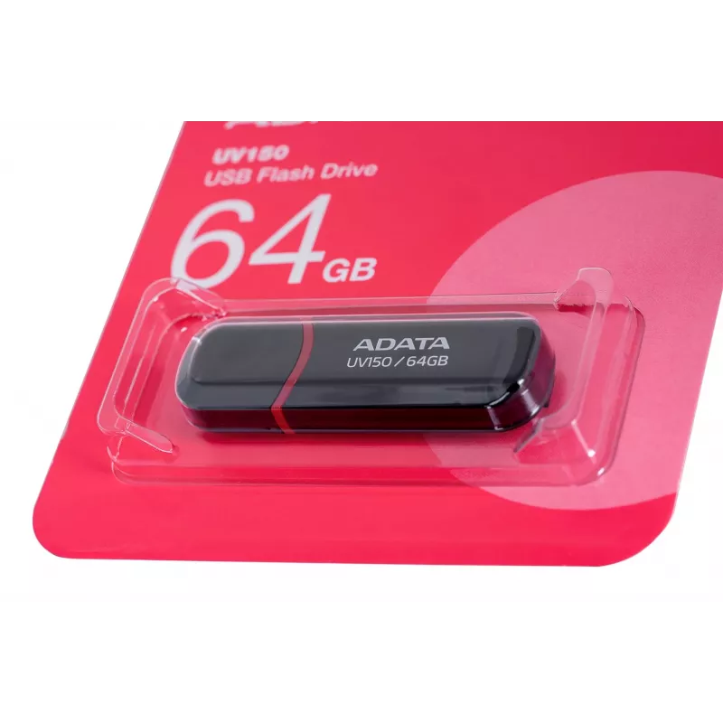 ADATA 64GB DashDrive UV150 Μονάδα Flash USB USB Type-A 3.2 Gen 1 (3.1 Gen 1) Μαύρο
