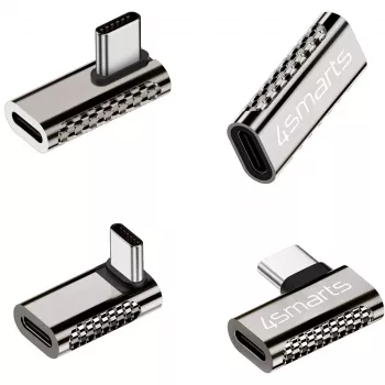 Αντάπτορας καλωδίου 4smarts 540464 USB-C σε USB-C Ασημί