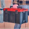 Einhell 4540021 E-Case M βαλίτσα συστήματος, εργαλειοθήκη, πολυπροπυλένιο, φέρουσα ικανότητα 90 kg, μαύρο/κόκκινο