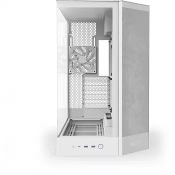 Κουτί PC NZXT H9 Flow Midi Tower λευκό – ATX/EATX/Micro ATX/Mini-ITX, 3x140mm μπροστά, 1x120mm πίσω, 2x3,5 inch & 6x2,5 inch θέσεις, tempered glass