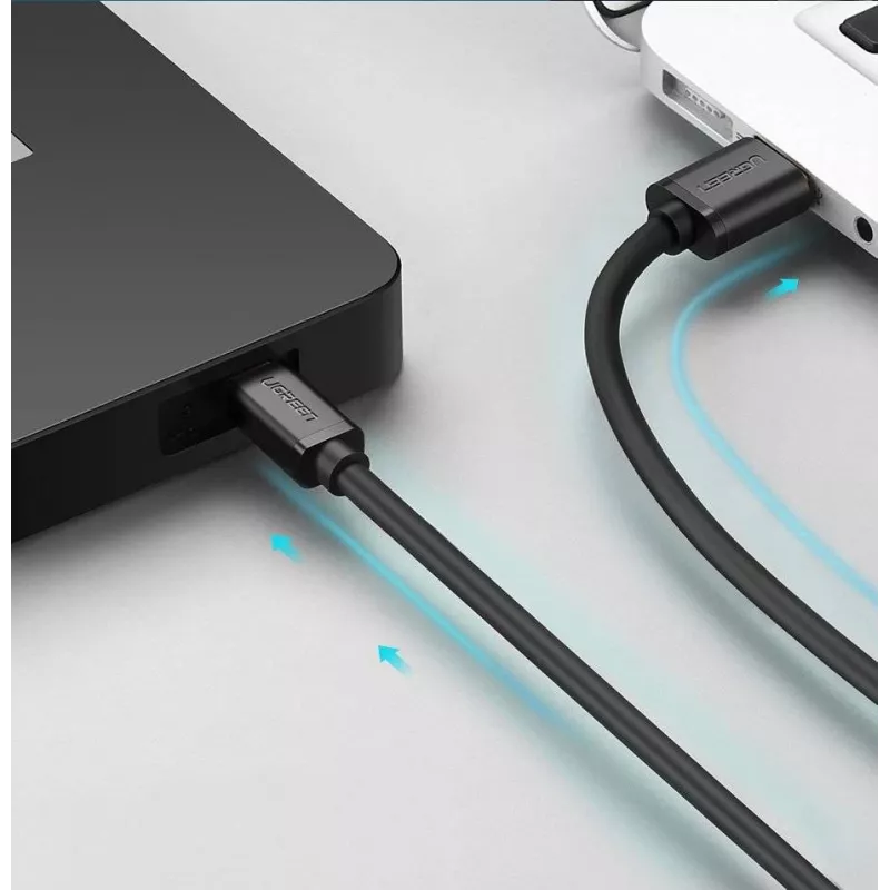 Καλώδιο USB UGREEN US132 Mini-USB 1 m — μαύρο, 480 Mbit/s, γρήγορη φόρτιση