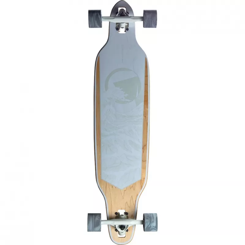 Longboard RAM Solitary Blanc de blanc — longboard RAM, φινίρισμα λευκό/γκρι